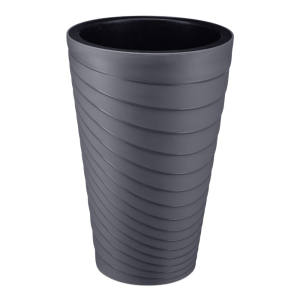 Doniczka okrągła TWISTA 30x45cm szary